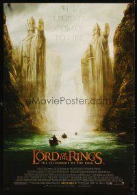 3z452 LORD OF THE RINGS: THE FELLOWSHIP OF THE RING advance 1sh '01 J.R.R. Tolkien, Argonath!
