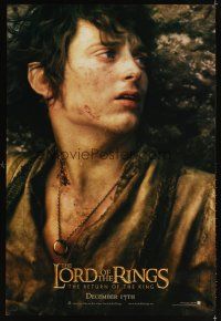 3z456 LORD OF THE RINGS: THE RETURN OF THE KING Frodo style teaser DS 1sh '03 Elijah Wood as Frodo!