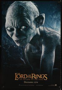 3z455 LORD OF THE RINGS: THE RETURN OF THE KING Gollum style teaser 1sh '03 great image of Gollum!