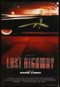 3z460 LOST HIGHWAY 1sh '97 directed by David Lynch, Bill Pullman, pretty Patricia Arquette!