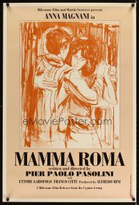 3z475 MAMMA ROMA 1sh '95 directed by Pier Paolo Pasolini, Brini art of Anna Magnani!