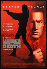 3z484 MARKED FOR DEATH int'l 1sh '90 tough guy Steven Seagal is a good cop in a bad mood!
