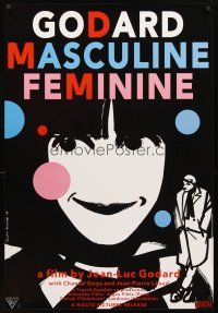 3z488 MASCULINE-FEMININE 1sh R05 Jean-Luc Godard's Masculin, Feminin: 15 Faits Precis, Kimura art!