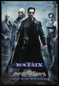 3z490 MATRIX advance DS 1sh '99 Keanu Reeves, Carrie-Anne Moss, Laurence Fishburne, Wachowski Bros!