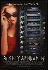 3z509 MIGHTY APHRODITE 1sh '95 the new comedy from Woody Allen, sexy Mira Sorvino!