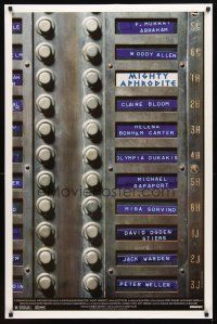 3z511 MIGHTY APHRODITE DS 1sh '95 Mira Sorvino, Woody Allen directed, cool call box design!