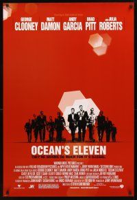 3z563 OCEAN'S 11 DS 1sh '01 Steven Soderbergh, George Clooney, Matt Damon, Brad Pitt