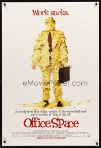 3z569 OFFICE SPACE style A advance DS 1sh '99 Mike Judge directed, Stephen Root covered in post-its
