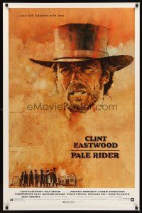 3z579 PALE RIDER 1sh '85 great artwork of Clint Eastwood by C. Michael Dudash!