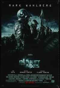 3z601 PLANET OF THE APES style C advance DS 1sh '01 Tim Burton, great image of huge ape army!
