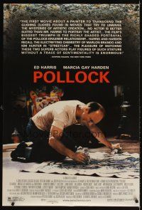 3z605 POLLOCK 1sh '00 cool image of Ed Harris as artist Jackson Pollock!