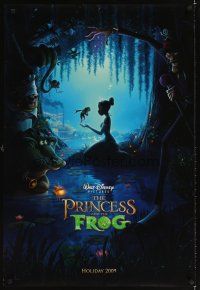 3z615 PRINCESS & THE FROG advance DS 1sh '09 Clements & Musker, cool art of bayou characters!