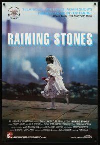 3z634 RAINING STONES 1sh '94 directed by Ken Loach, really cool surreal image!