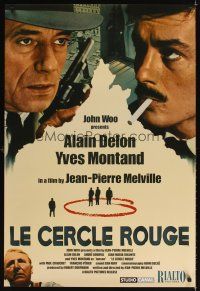 3z640 RED CIRCLE 1sh R03 Jean-Pierre Melville's Le Cercle Rouge, Alain Delon, cool art!