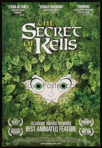 3z688 SECRET OF KELLS 1sh '09 cool cartoon nominated for the Best Animated Feature Academy Award!