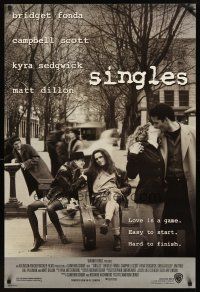 3z712 SINGLES 1sh '92 Cameron Crowe, Bridget Fonda, Matt Dillon, Kyra Sedgwick