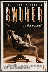 3z718 SMOKER 1sh '83 super sexy smoking Sharon Mitchell is a scorcher!