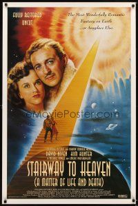 3z737 STAIRWAY TO HEAVEN 1sh R95 Michael Powell & Emeric Pressburger, cool different art!