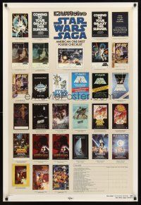 3z748 STAR WARS CHECKLIST 2-sided Kilian 1sh '85 great images of U.S. posters!