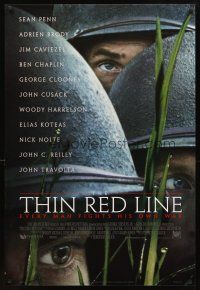 3z786 THIN RED LINE style A int'l 1sh '98 Sean Penn, Woody Harrelson & Jim Caviezel in WWII!