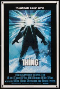 3z787 THING 1sh '82 John Carpenter, cool sci-fi horror art, the ultimate in alien terror!