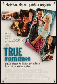 3z824 TRUE ROMANCE DS 1sh '93 Christian Slater, Patricia Arquette, written by Quentin Tarantino!