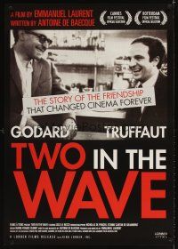 3z833 TWO IN THE WAVE 1sh '10 Deux de la Vague, friendship of directors Godard & Truffaut!