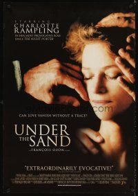 3z839 UNDER THE SAND int'l DS 1sh '00 Sous le sable, super close portrait of Charlotte Rampling!