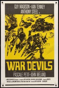 3z858 WAR DEVILS 1sh R70s when daring and courage conquer the impossible, cool war art!