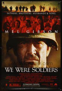 3z862 WE WERE SOLDIERS advance DS 1sh '02 close-up of Vietnam soldier Mel Gibson!