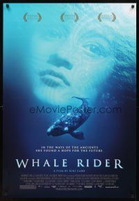 3z866 WHALE RIDER DS 1sh '02 cool different image of Keisha Castle-Hughes!