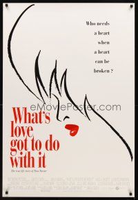 3z867 WHAT'S LOVE GOT TO DO WITH IT int'l DS 1sh '93 cool silhouette artwork of Tina Turner!