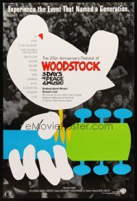 3z884 WOODSTOCK 1sh R94 legendary rock 'n' roll film, three days of peace, music... and love!