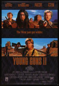 3z894 YOUNG GUNS II int'l DS 1sh 1990 Emilio Estevez, Christian Slater & Keifer Sutherland!