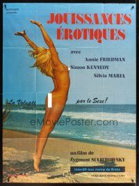 3x620 AWAKENING OF ANNIE French 1p '73 full-length sexy naked Annie Friedman on beach!