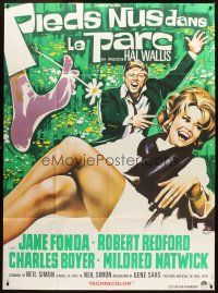 3x626 BAREFOOT IN THE PARK French 1p '67 different Roje art of Robert Redford & sexy Jane Fonda!