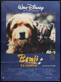 3x636 BENJI THE HUNTED French 1p '87 great close up of Disney Border Terrier & cute cougar cub!