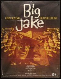 3x641 BIG JAKE French 1p '71 different Ferracci art of John Wayne & Richard Boone with pistols!