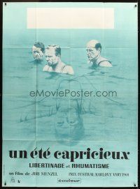 3x665 CAPRICIOUS SUMMER French 1p '68 Jiri Menzel's Rozmarne leto, cool art by F. Dervanore!