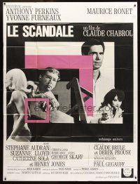 3x671 CHAMPAGNE MURDERS French 1p '67 Claude Chabrol's Le Scandale, Anthony Perkins, Bourduge art!