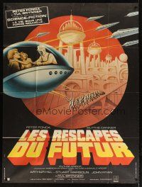 3x744 FUTUREWORLD French 1p '77 cool completely different art by Leo Kouper & Roger Boumendil!