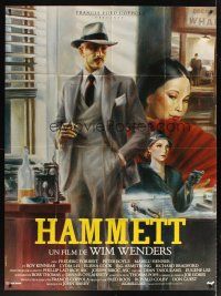 3x764 HAMMETT French 1p '82 Wim Wenders, Frederic Forrest, cool Peellaert detective artwork!