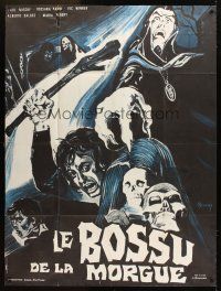 3x777 HUNCHBACK OF THE MORGUE French 1p '73 Spanish horror, cool art by Constantine Belinsky!