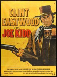 3x789 JOE KIDD French 1p '72 best art of Clint Eastwood with beer and gun in hand by Jean Mascii!