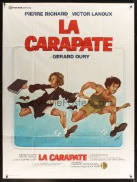 3x870 OUT OF IT French 1p '78 Gerard Oury's La Carapate, wacky art of guys on the run!
