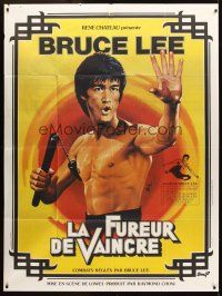 3x908 CHINESE CONNECTION French 1p R79 great different art of Bruce Lee by Rene Ferracci!