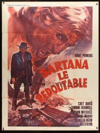 3x935 STRANGER THAT KNEELS BESIDE THE SHADOW OF A CORPSE French 1p '70 cool spaghetti western art!