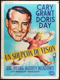 3x949 THAT TOUCH OF MINK French 1p '62 great different artwork of Cary Grant & Doris Day!