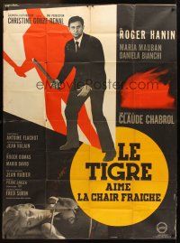 3x957 TIGER LIKES FRESH BLOOD style B French 1p '64 Claude Chabrol, art by Guy Gerard Noel!