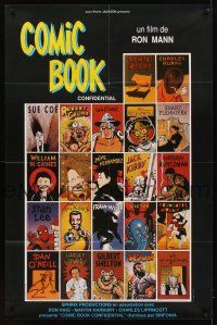 3x570 COMIC BOOK CONFIDENTIAL French 31x47 '89 cool comic parody art of top artists by Mavrides!